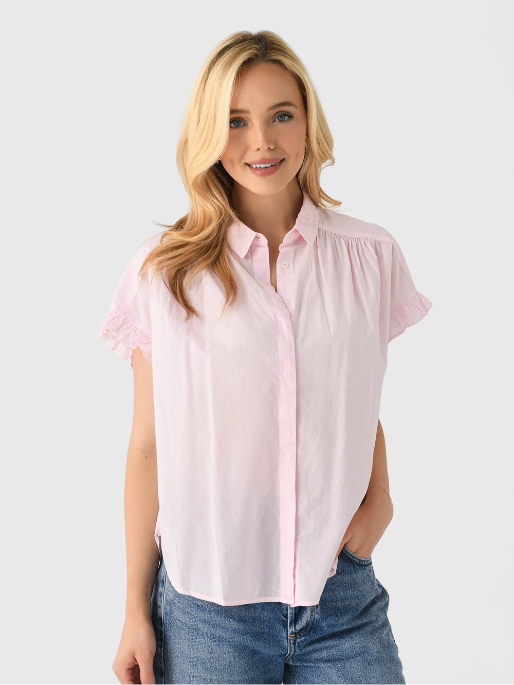 Xirena Noah Shirt in Light Pink